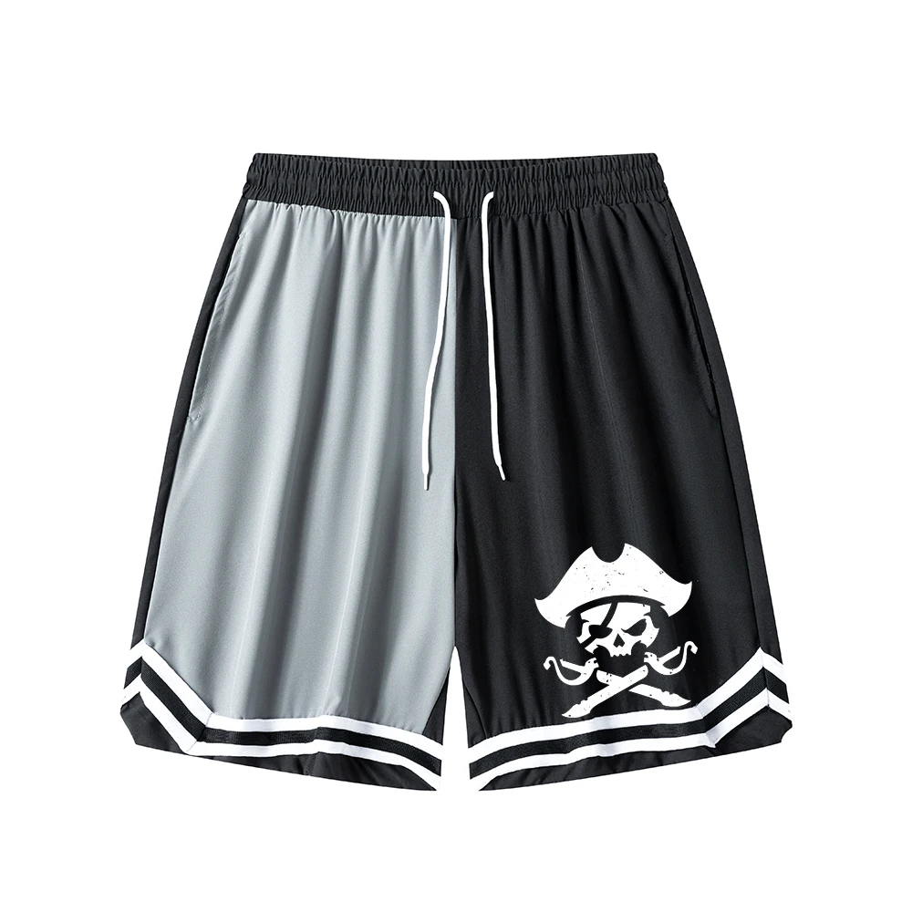 

Men's Casual Fitness Shorts Lightweight And Breathable Color Blocked Striped Basketball Shorts For Summer Suitable For Training