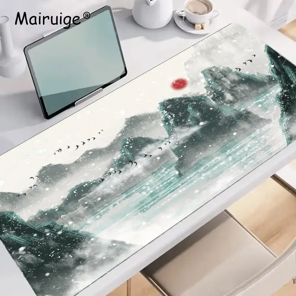 

Коврик для стола с изображением красивых гор и рек, аксессуары для офиса, органайзер для рабочего стола, игровой коврик для мыши XXL, коврик для мыши, коврик для стола