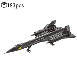 183pcs Creative Military SR-71 Spy Plane Building Blocks Sets MOC Kit Assembly Bricks STEM Learning Toys for birthdays Toys
