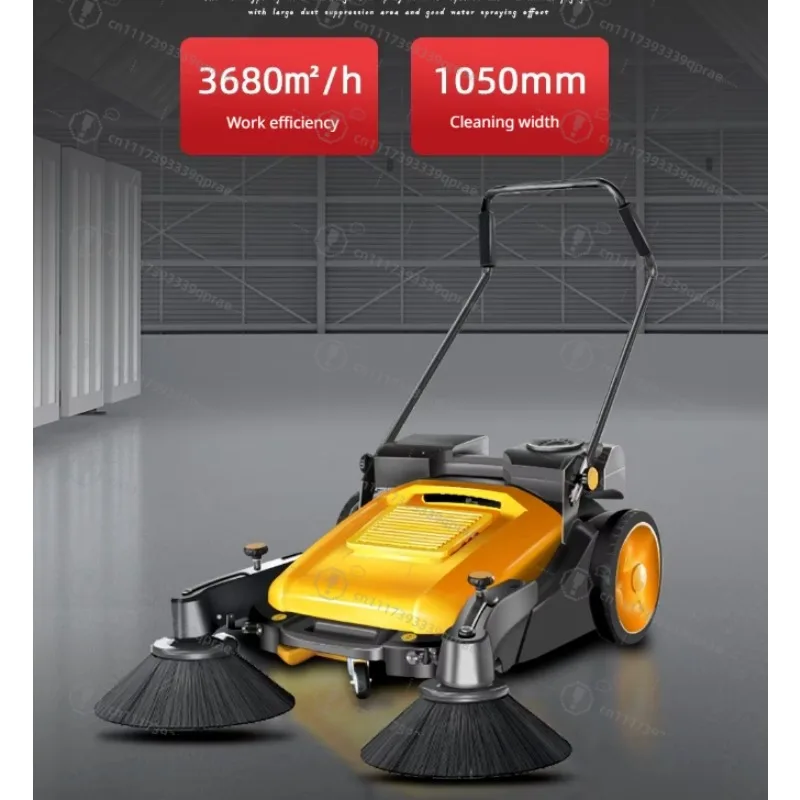 New Industrial Commercial Push Sweeper Mop – Motor-Driven Roller Brush, Wet/Dry Use, Efficient for Factory Floors & Hotel Hallwa