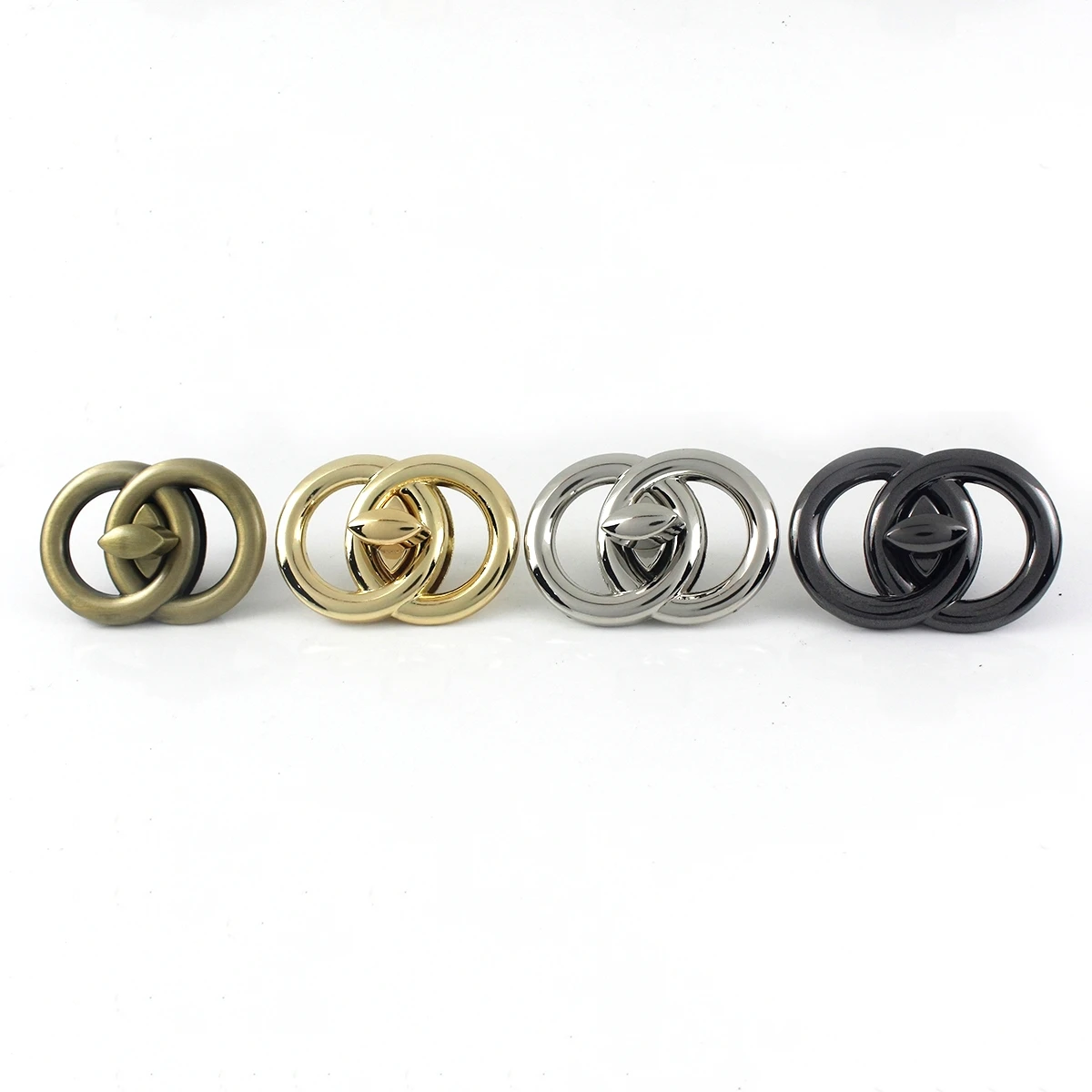 Metalowe dwa kółka Twist Turn Lock zapięcie klamra do skórzanego rzemiosła kobiet torba torebka torebka DIY akcesoria sprzętowe