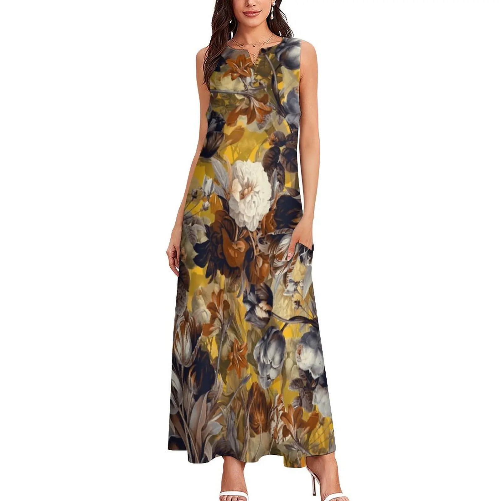 Summer Botanical VII Long Dress women clothes Women