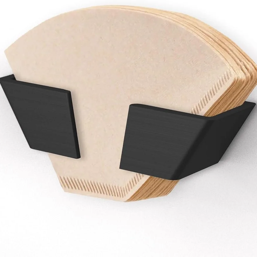 Wall-Mounted Coffee Filter Holder Open-Style Storage Box Filter Paper Organizer Adhesive Or Screw Mount Fits All Common Filter S