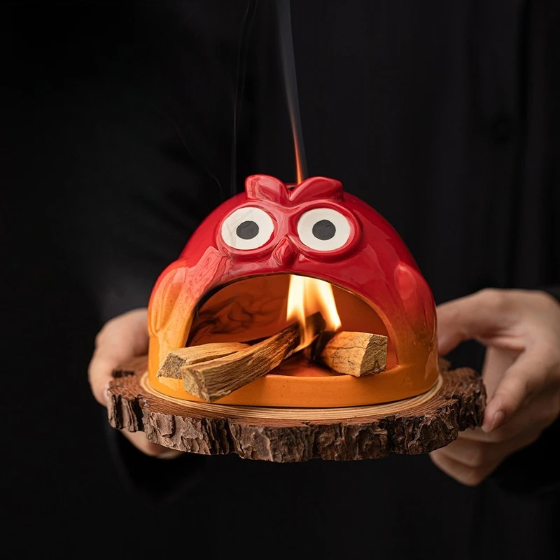 Cartoon Owl Incense Fireplace Incense Burners Cute Cartoon Ceramic Aroma Burner Home Fragrance Products Gifts for Men and Women