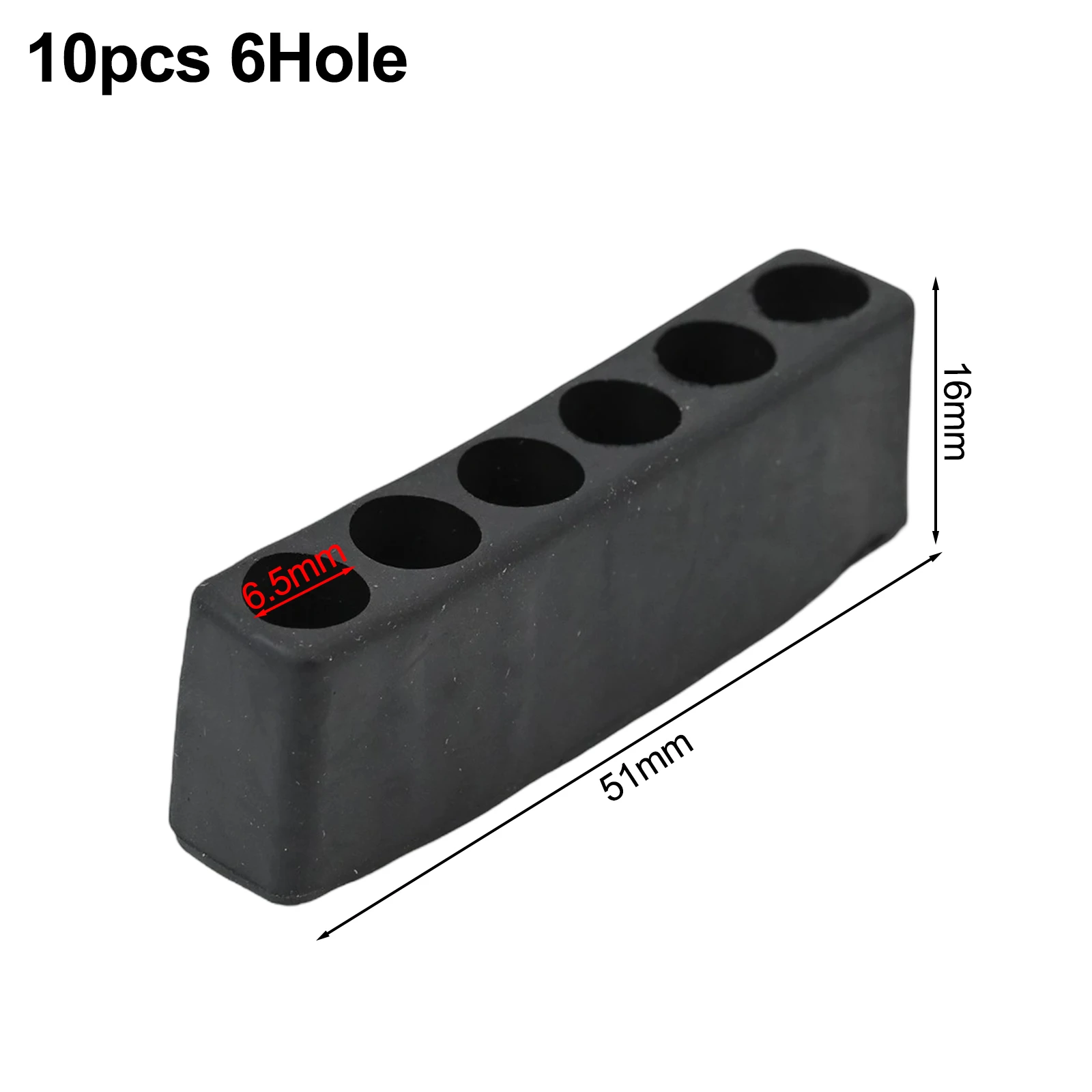 10 Pack Screwdriver Bit Holder Organizer 6 Hole Plastic Drill Bit Stand Compatible With 1/4 Inch Hex Shank Screwdriver Tools