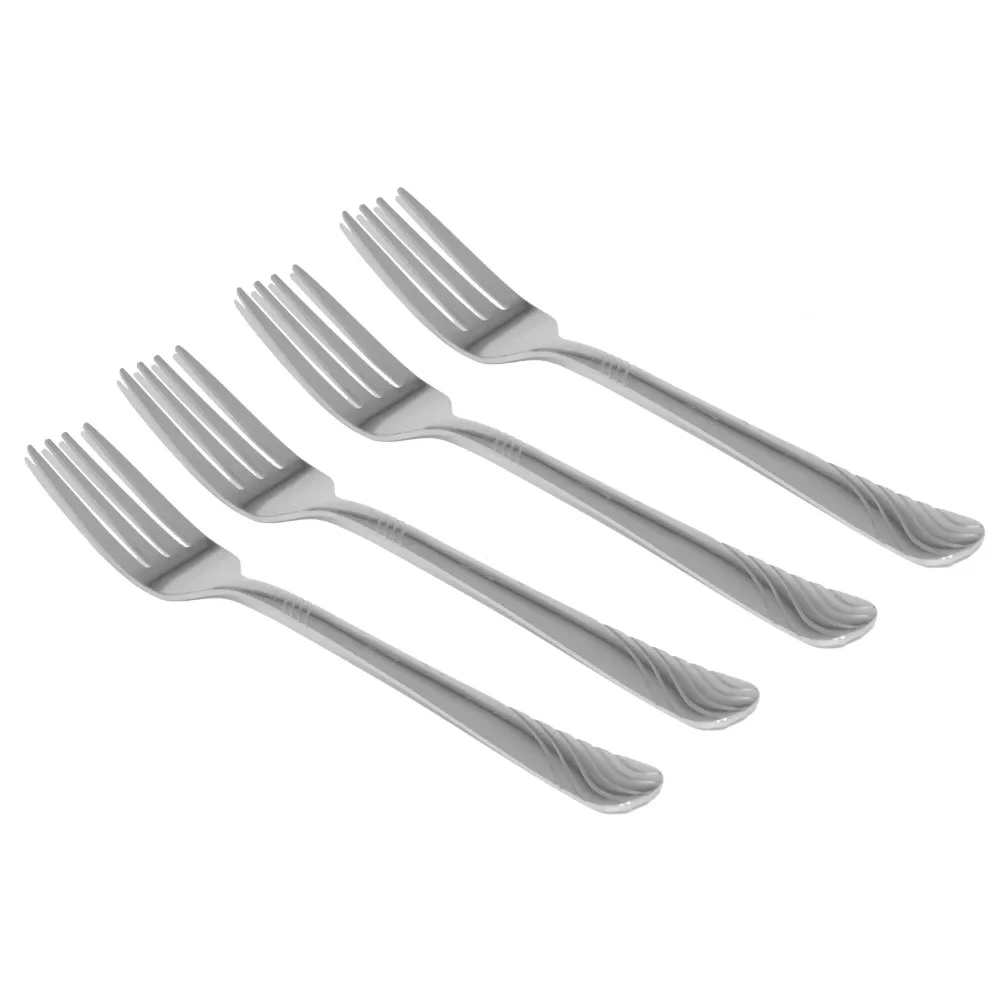 

Swirl Stainless Steel Dinner Fork Set, 4 Piece