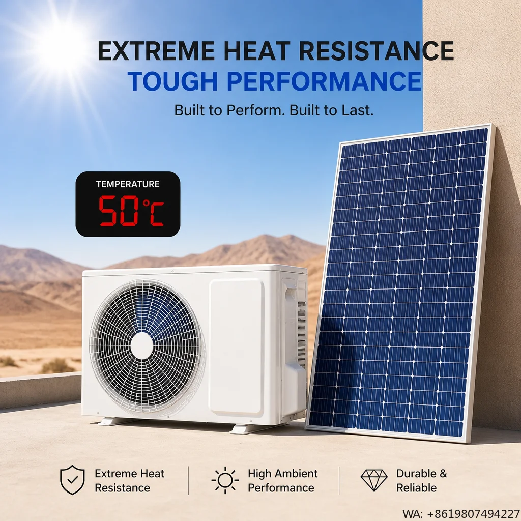 Manufacturer Price CE SASO Certified T3 Class 12000BTU PV Direct Drive Smart WIFI Hybrid Solar Powered Air Conditioner