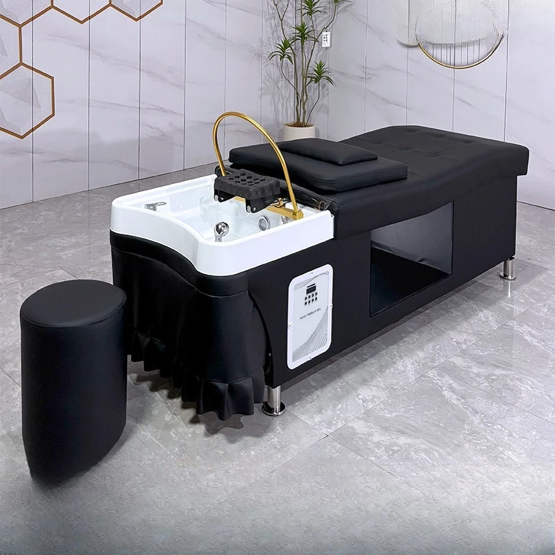 Thai shampoo bed barber shop special beauty salon physiotherapy water circulation fumigation head treatment bed with water