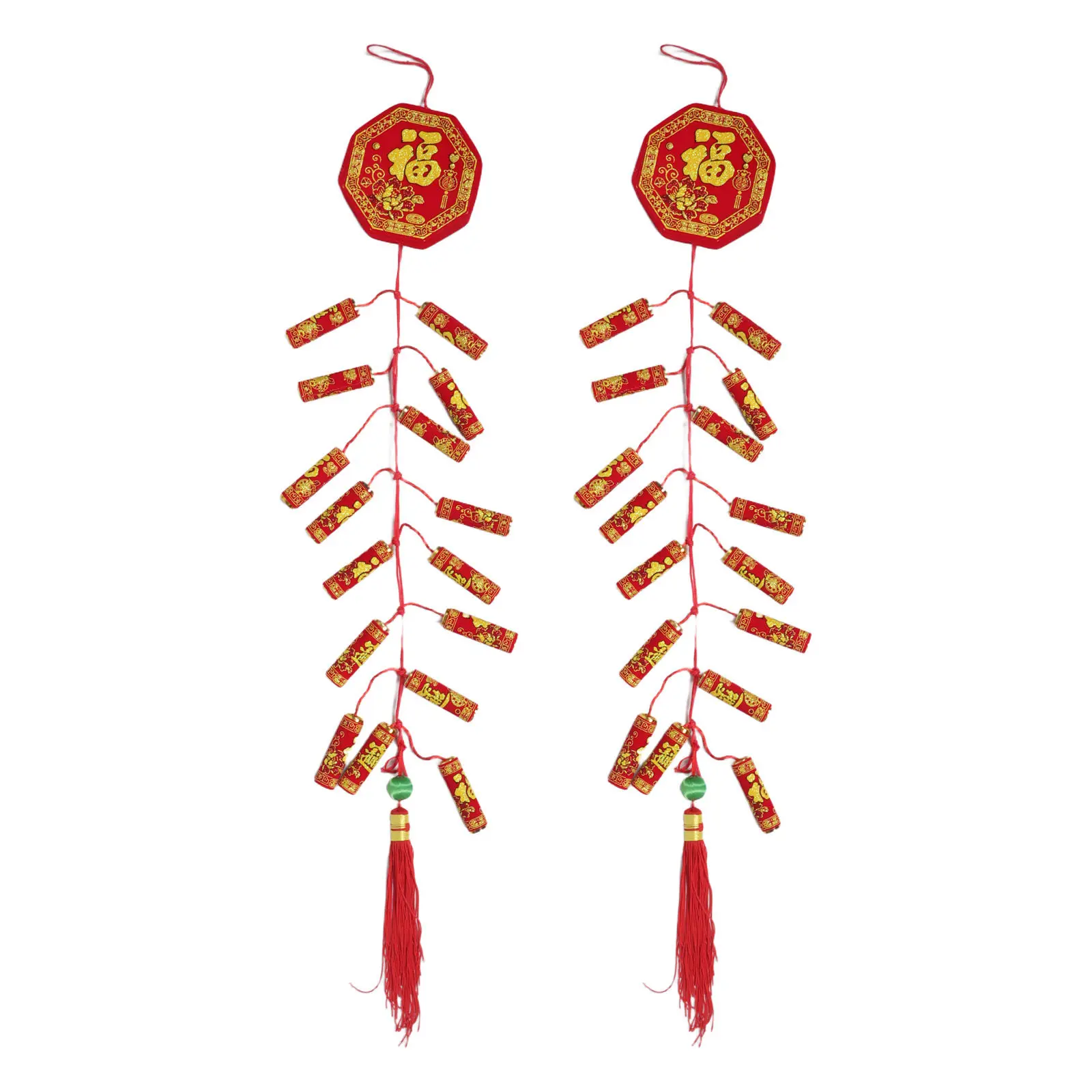

2 шт. Имитация петард, украшения для китайского Нового года, подарки, декорации для Весеннего фестиваля, счастливые подвески для декора стен и дверей