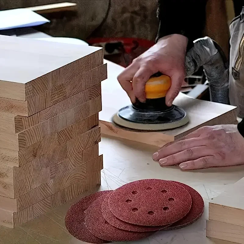 5/10/50/100pcs 5inch 8-Holes Hook & Loop Sanding Discs - 40-1000 Grits - Perfect For Random Orbital Sanders!