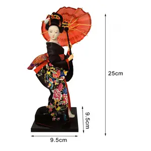 Búp bê Geisha dân tộc Nhật Bản, Kimono nhựa, tượng thu nhỏ, Tượng nữ cổ điển 10 doanh số bán chính của Nhật Bản Gueixa - №7