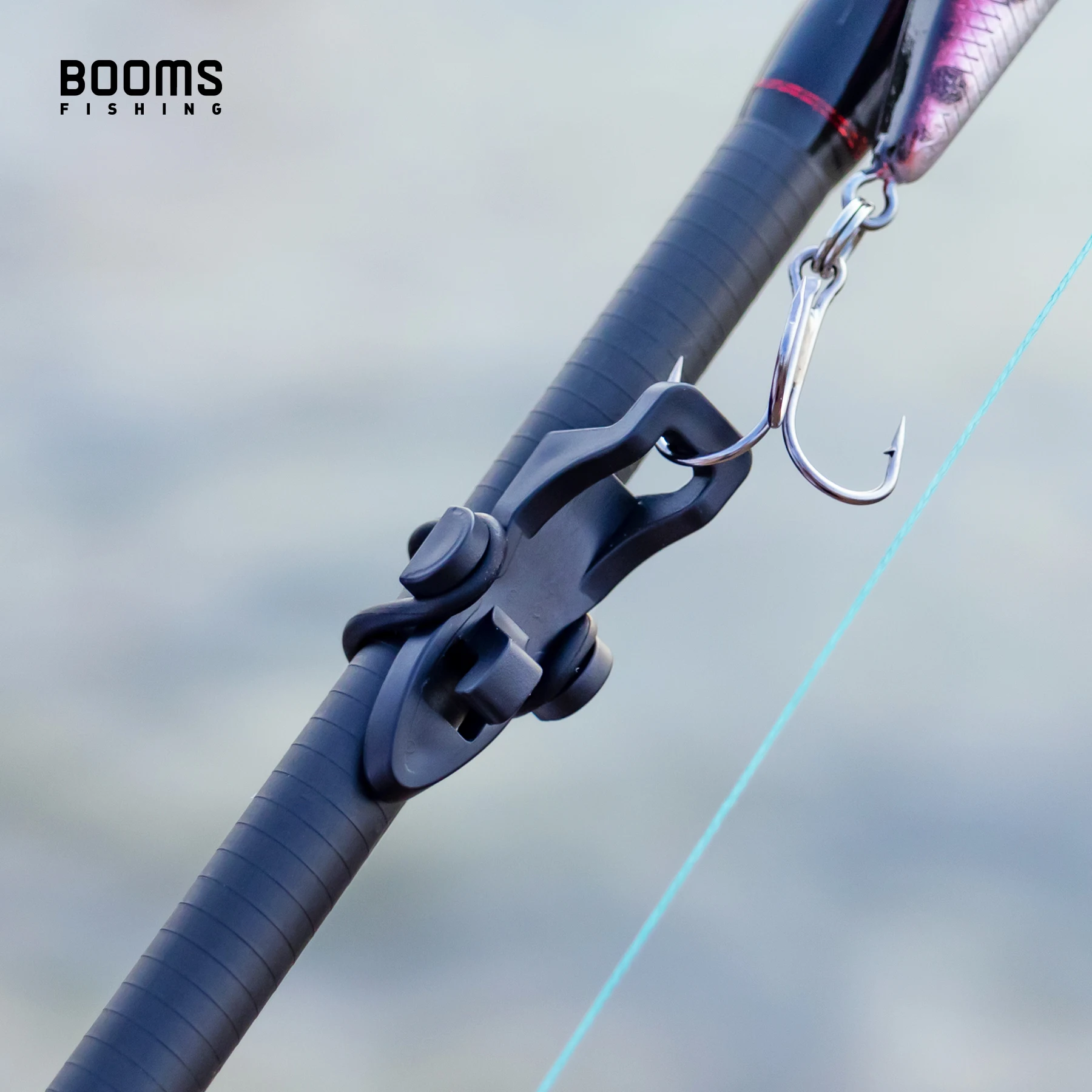 Booms Fishing HK1 20pcs Fish Hook Holder Keeper Lures Bait Hooks Safe Keeping With 40pcs Rubber Rings Fishing Tackle Accessories