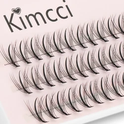 Kimcci Single Ttuft of M Sandwich Eyelash Eextension Grafting False lashes Professional Makeup 60 Clusters Personal Makeup Cilas