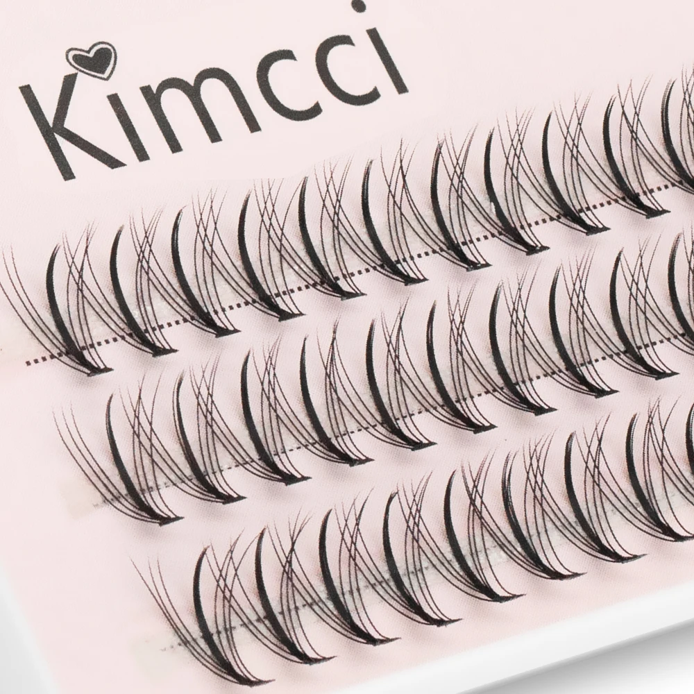 Kimcci pojedynczy Ttuft z M kanapka przedłużanie rzęs szczepienie sztuczne rzęsy profesjonalny makijaż 60 klastrów makijaż osobisty Cilas