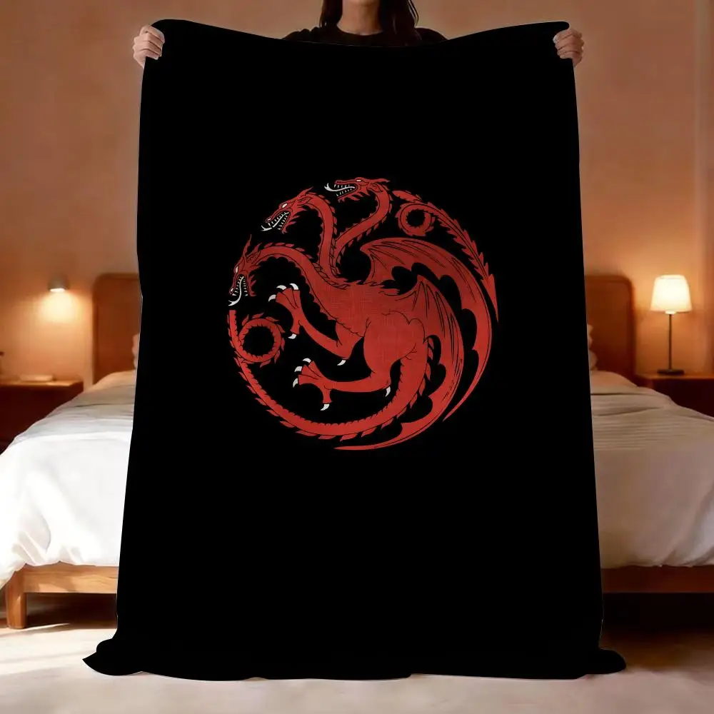 Game of Thrones Throw Lightweight 240g Flannel Blanket Soft Skin-friendly for Summer Cooling
