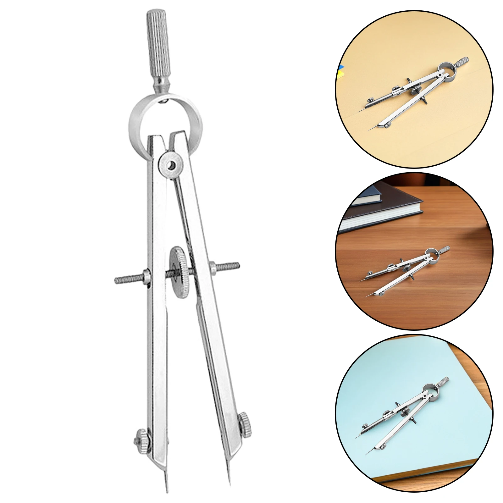 

Spring Compass Metal Reusable Multi-Function Portable Drawing Tool For Geometry Art Design Drafting Work Accessory