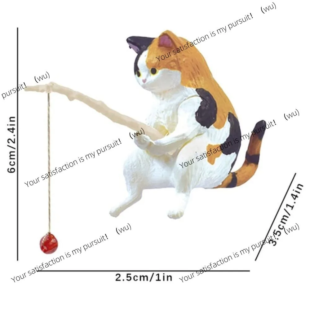 

ZOCI-Bonsai Micro Landscape Aquarium Aquarium Decoration Cat Statue Fishing Ornament