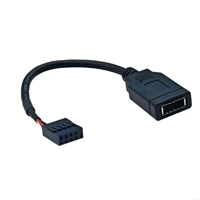 20CB แผงด้านหน้าประเภท C อะแดปเตอร์ 9PIN เพื่อพิมพ์ E USB2.0 ส่วนหัวเมนบอร์ดสายเคเบิล USB2.0