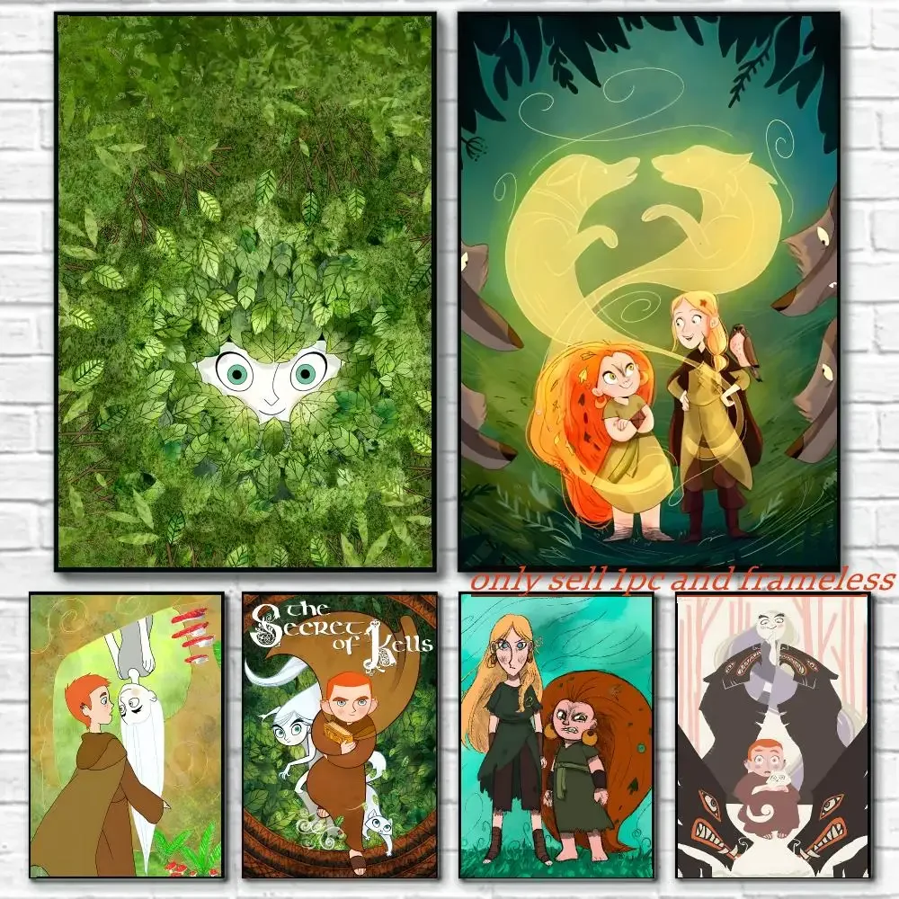 The Secret Of Kells Cartoon Movies Poster Painting with prints Home bedroom living room decoration gift