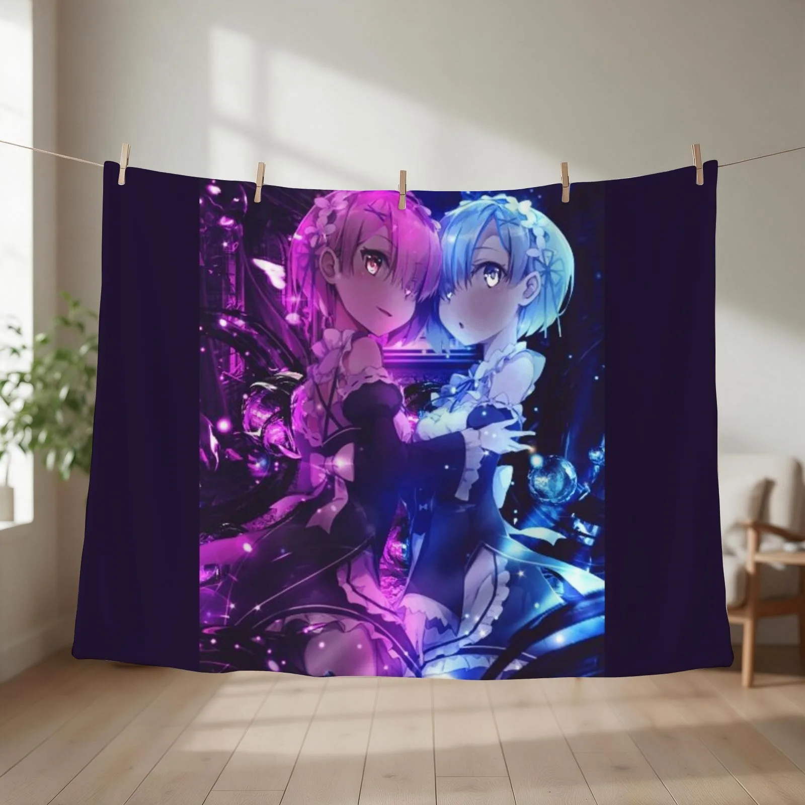 Rem And Ram Throw Blanket couch cozy soft plush fuzzy picnic outdoor blanket
