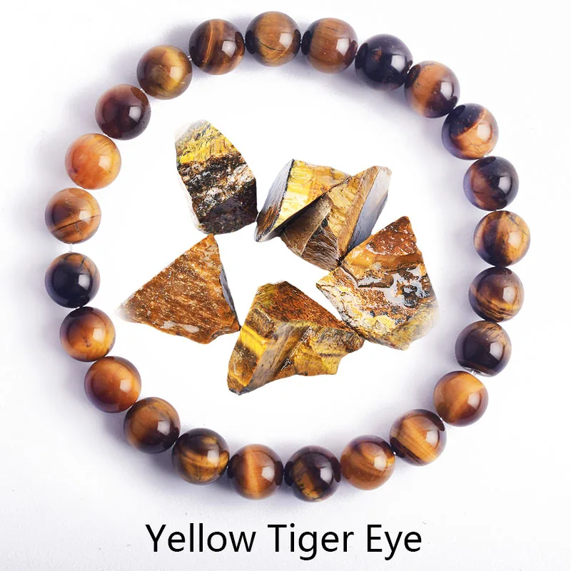 Bracelet Made of Natural Stones Yellow Tiger Eye Beads Jewelry for Women Real Stone Beads Stretch Bracelet Men Gift for Lover