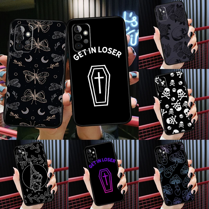 Skull Gothic Creepy Pastel Goth Case For Samsung Galaxy A54 A34 A24 A14 A73 A53 A33 A23 A13 A52 A32 A22 A12 A51 A71 Cover