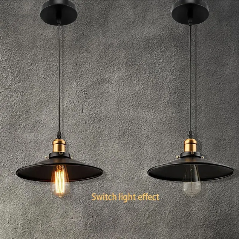 Loft Style Vintage Iron Pendant Light E27 Edison Holder Retro Industrial Decor Lamp Salon Restaurant Home Ceiling Lights