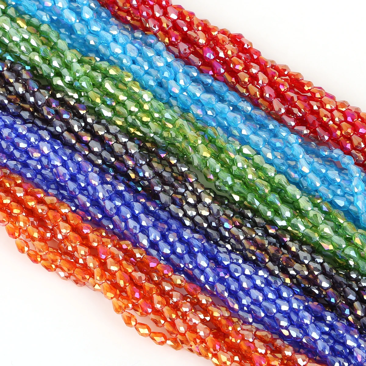 

3x5mm Faceted Austria Crystal Beads Tear Drop Shape Glass Beads Loose Spacer Beads For Jewelry Making DIY Accessories