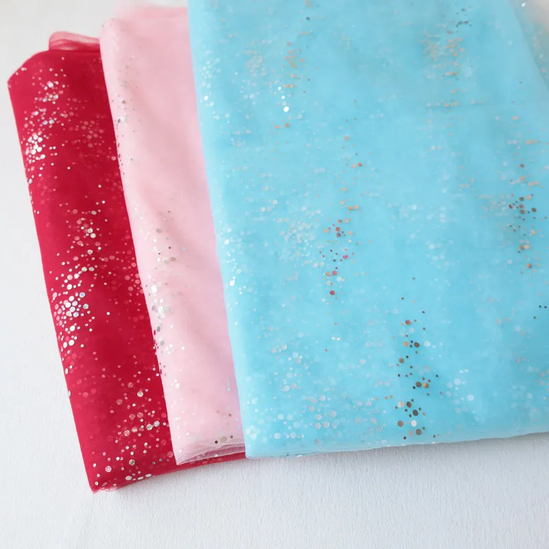 

Meteor Shower Sequin Mesh Fabric for DIY Sewing Handmade Puff Skirt Stage Costume Evening Dress Clothing Fashion Cloth Material