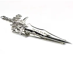 New Tie Clip Men's Unisex Trendy Accessories Gifts Personality Double-edged Sword Copper  Jewelry Necktie Bar Clips