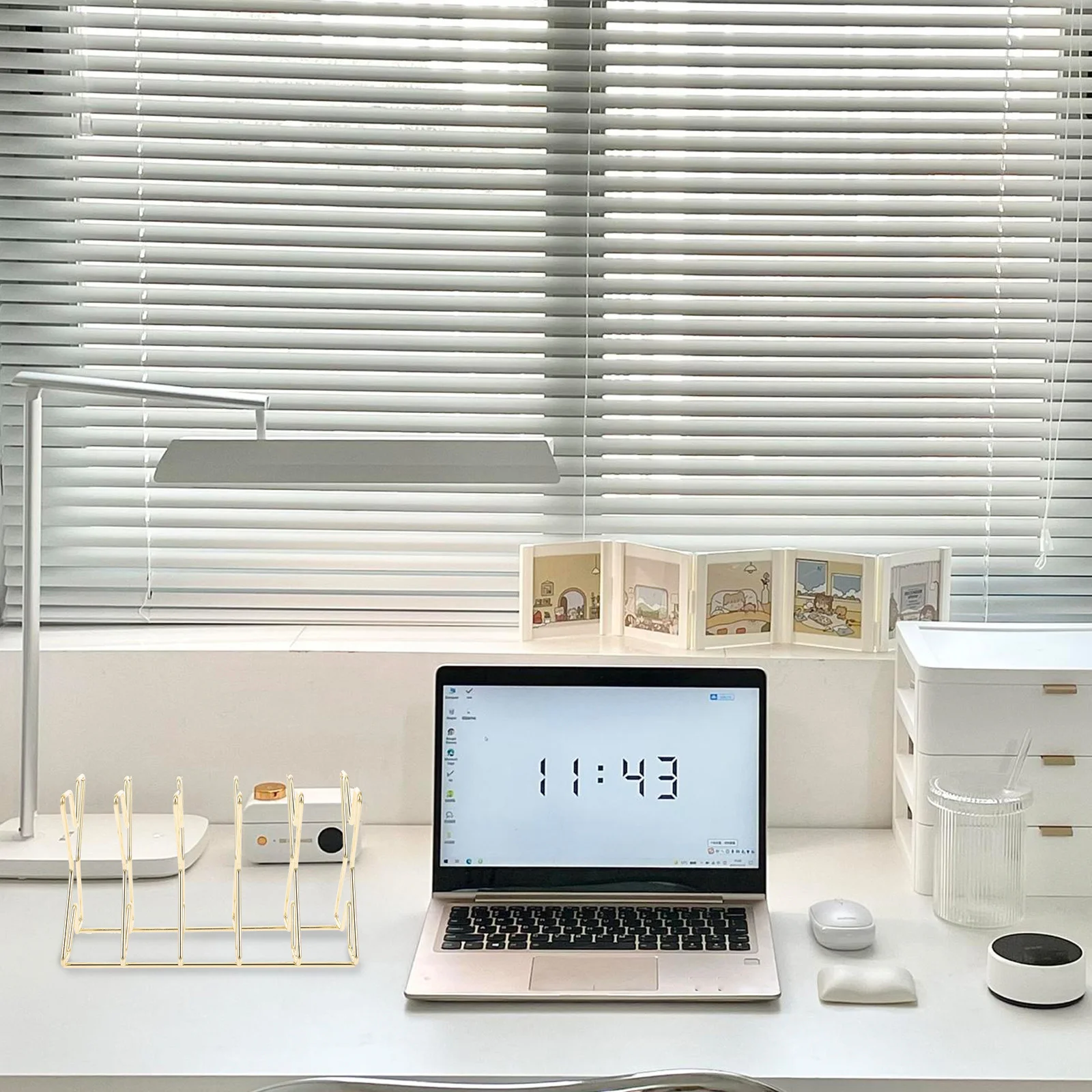 북엔드 철제 데스크탑 책 정리함 책 잡지 CD용 튼튼한 홀더 장식용 공부방 사무실 가정 장식