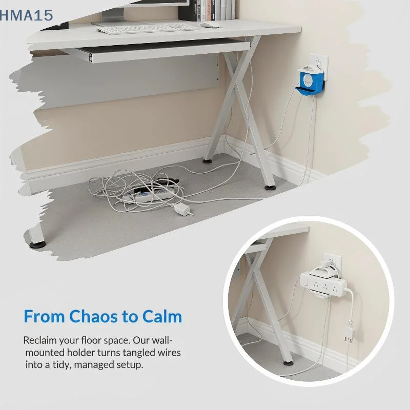【YA】Suction Cup Power Strip Holder No Drilling Tool Free Wall Mount Bracket for Remote Control Student Dorm Essentials