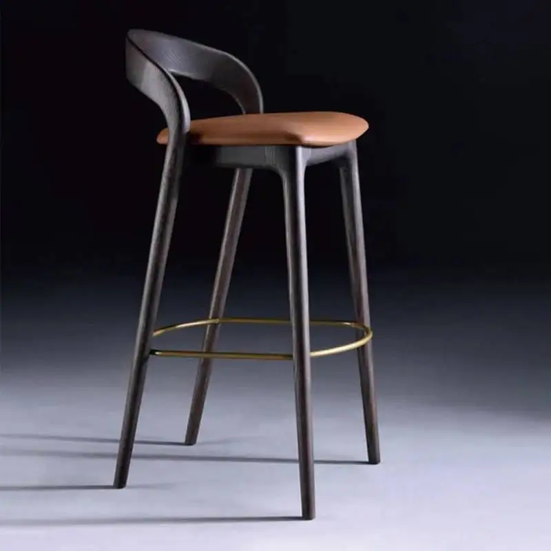 

Relax Counter Nordic High Bar Reception Backrest Lounge Chairs Chairs Wooden Creative Adults Single Sillas De Bar Home Furniture