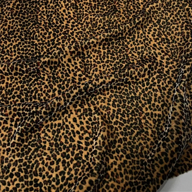 Fashion Classic Leopard Print Silk Velvet Fabric Gold Velvet Light Luxury Sexy Clothing Hot Dance Trend Sewing Fabric Dresses