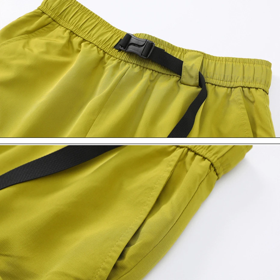 Summer Cargo Shorts Men Elastic Waist Shorts Black Fashion Casual Short Pants Male