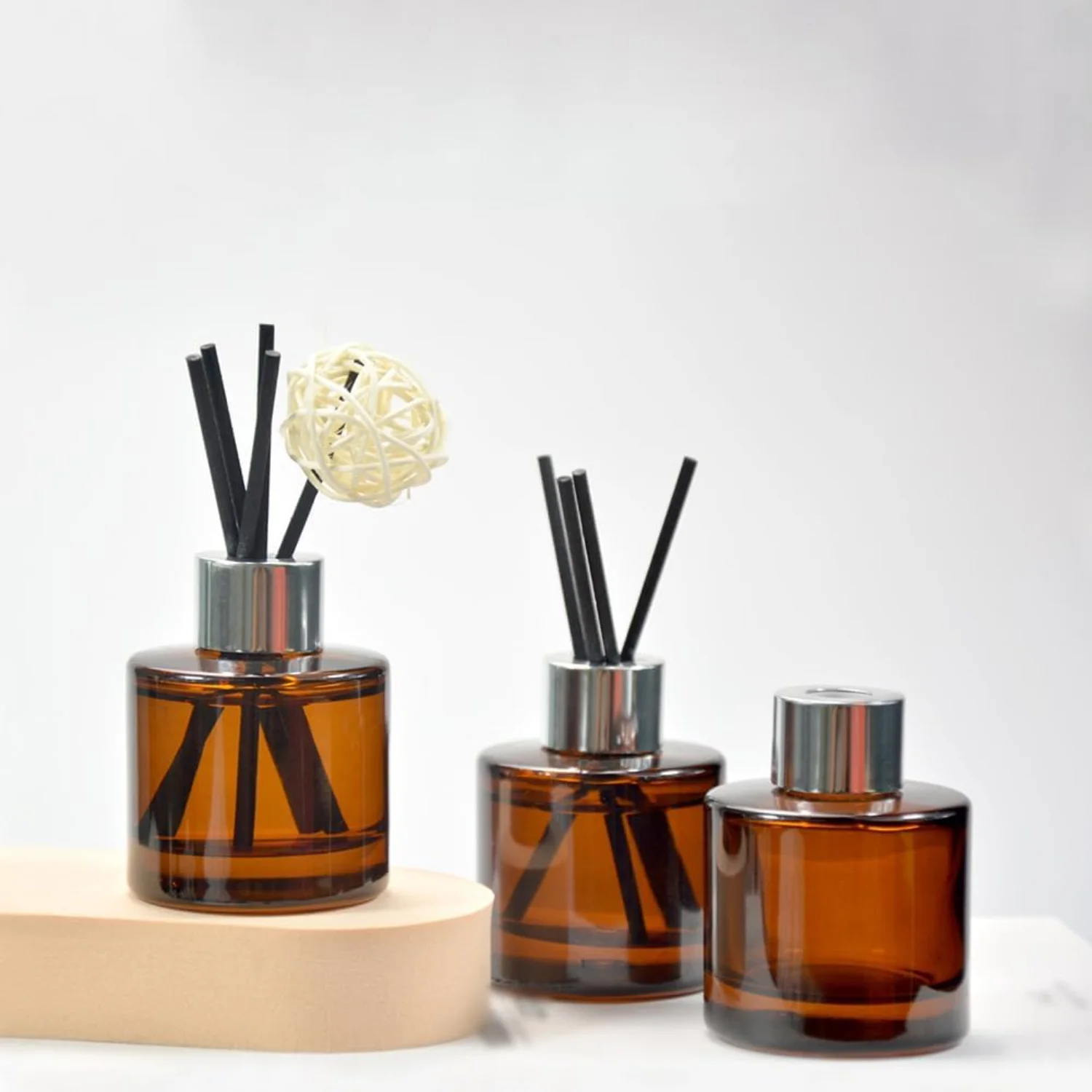 Bouteilles d'huile parfumées en verre, 2 pièces, bouteilles de diffuseur vides et rechargeables, bouteilles de diffuseur d'aromathérapie, pots de diffuseur de parfum Essent