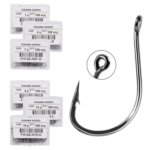 100 unids/caja Japón Izu anzuelo de pescado de acero rico en carbono con púas en anzuelo de pesca con mosca gusano estanque anzuelos de cebo de pesca