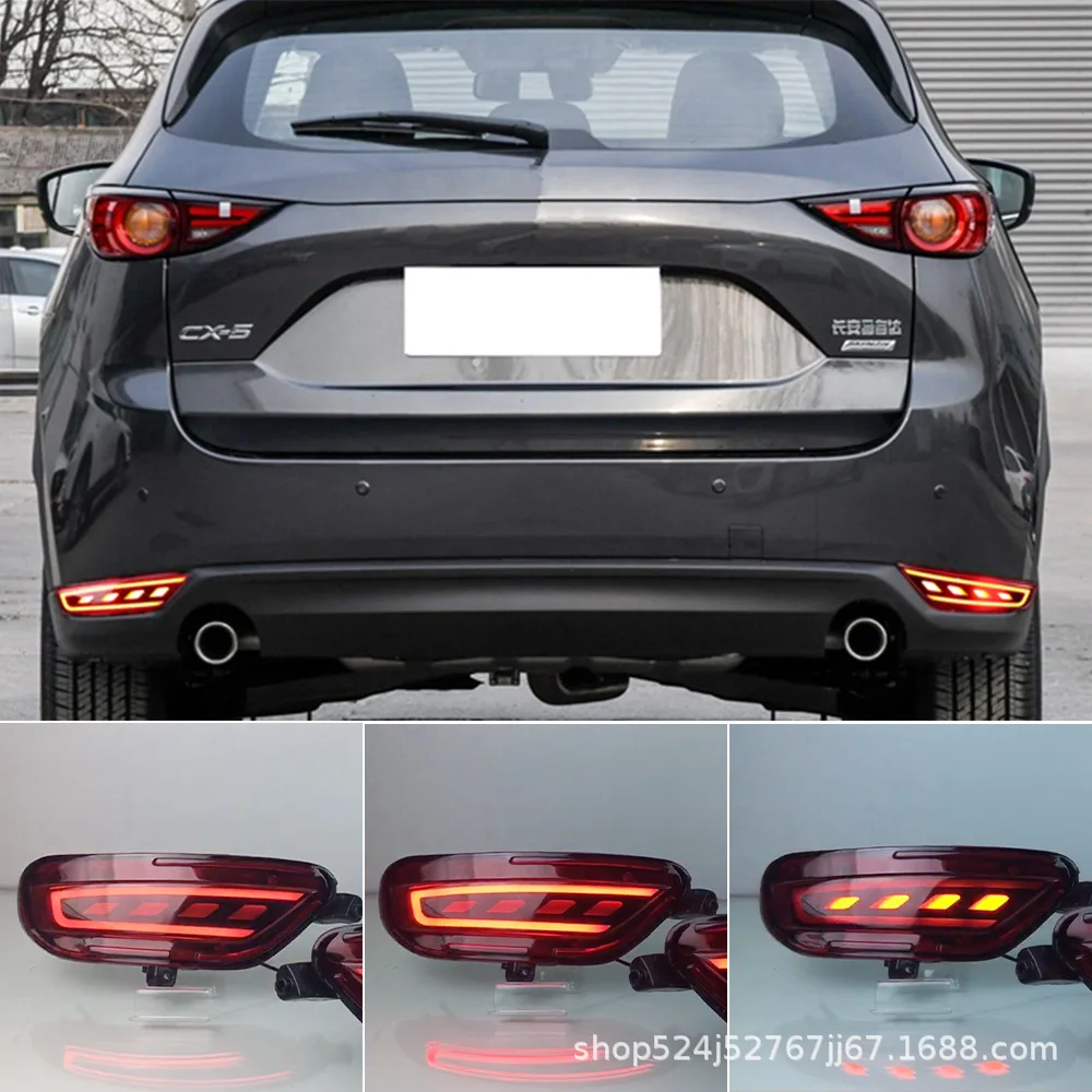 

For Mazda 17-22 CX-5 rear bumper lights, brake lights, flowing turn signals, CX5 rear fog lights