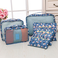 6Pcs/set Travel Bag Storage Clothes Cube Sort Storage Multi-functional Unisex Packing Bra Shoe Tidy Large Capacity Pouch