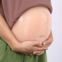 Silicone False Belly Performer Performs Fake Pregnancy Performance Props Cloth Bag Style