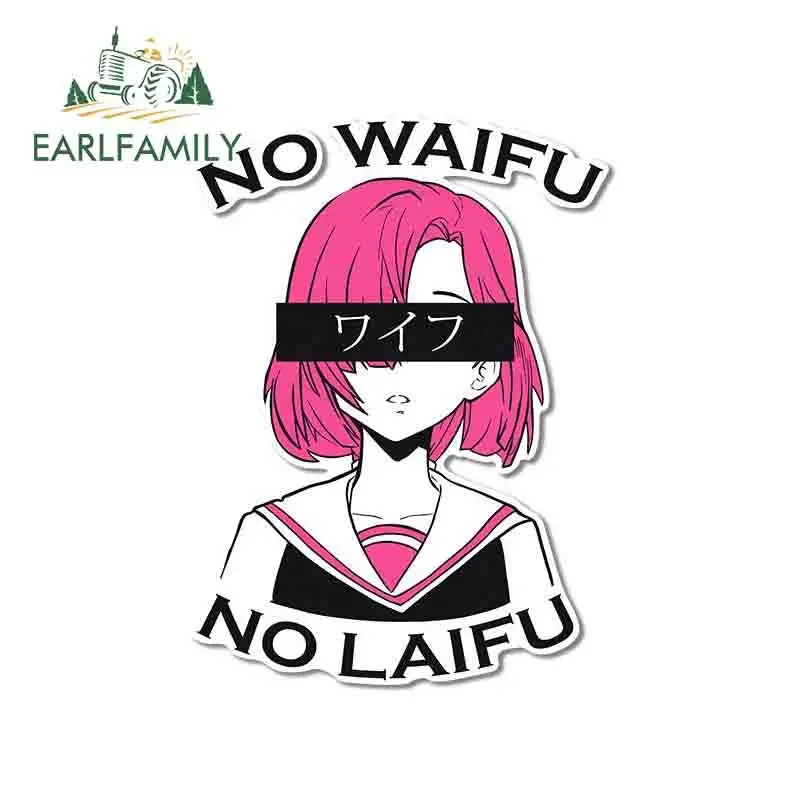 

EARLFAMILY 13 см для No Waifu аниме девушка виниловая наклейка для автомобиля солнцезащитный крем наклейки для автомобиля водостойкий устойчивый к царапинам декор для кемпера