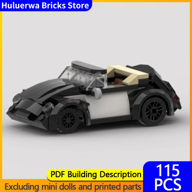 

Модель скоростного гиперкара MOC, строительные кирпичи, классический ретро седан, жук, Карио, модульная технология, подарки, сборка, детские игрушки, костюм