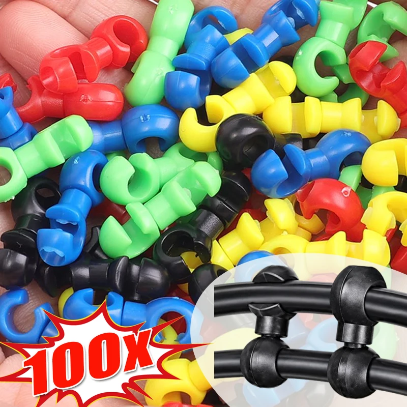 Rotating S-Type Clip Riding Replacement Parts Bicycle Brake Shifter Cable Clip Cable Organizer Storage and Organization 10/100pc