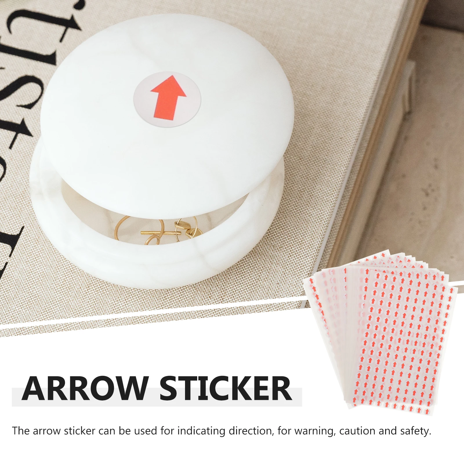 

20 Sheets Arrow Stickers Paper Material Strong Adhesion Durable Direction Indication for Office School Equipment