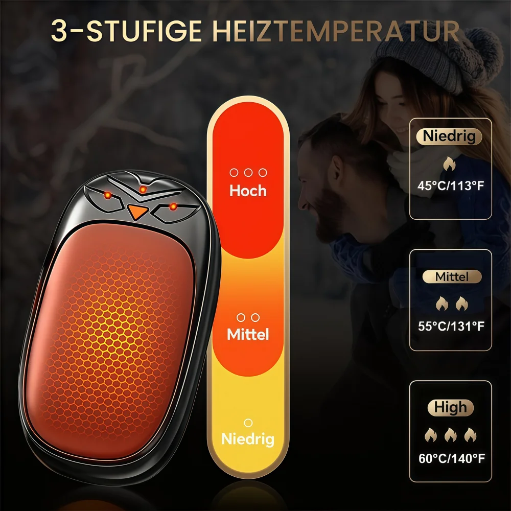2-in-1 Hand Warmers Rechargeable 2 Pack Magnetic Electric Hand Warmer  Portable Pocket Hand Warmer