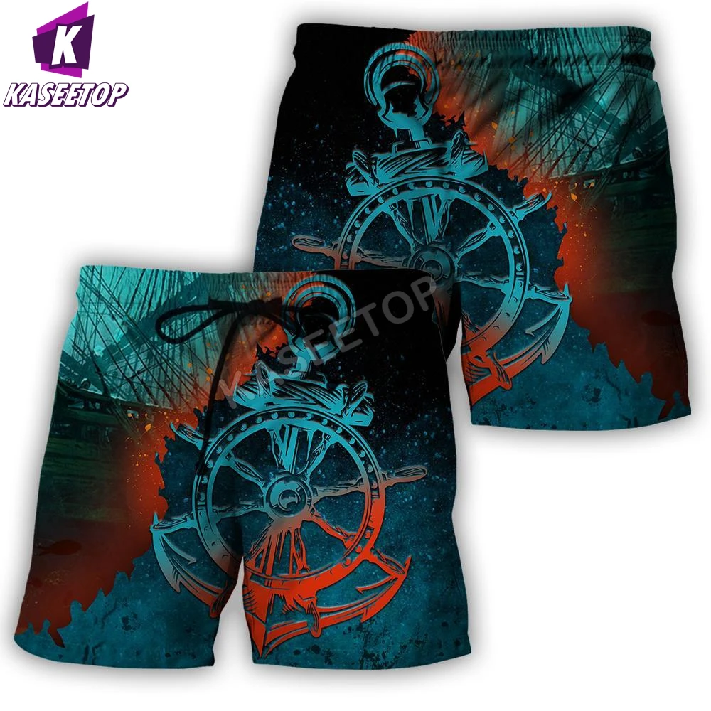 Summer Shrimp On The Helm 3D Print Casual Shorts Men Beach Breathable Quick Dry Loose Shorts Men Short Pants Couple Unisex Short