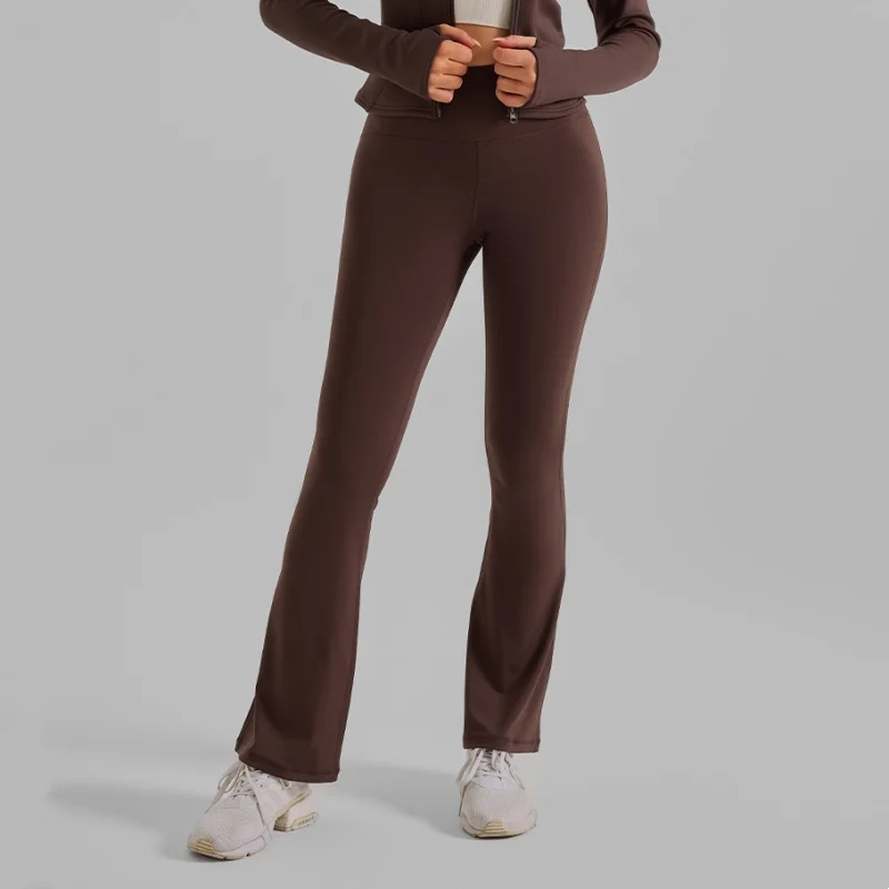 Pantaloni a gamba larga a vita alta Leggings Collant da donna Fitness Pantaloni a zampa d'elefante Leggings elastici da yoga Push Up Pantaloni svasati da allenamento in palestra