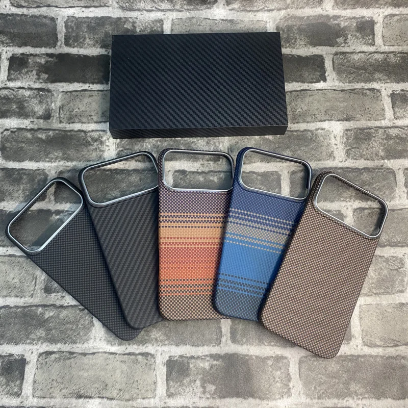 

Aramid Carbon Fiber Case for iPhone 17 Pro Max/17 Pro Magnetic MagSafe Ultra thin Lightweight Cover 600D,1500D
