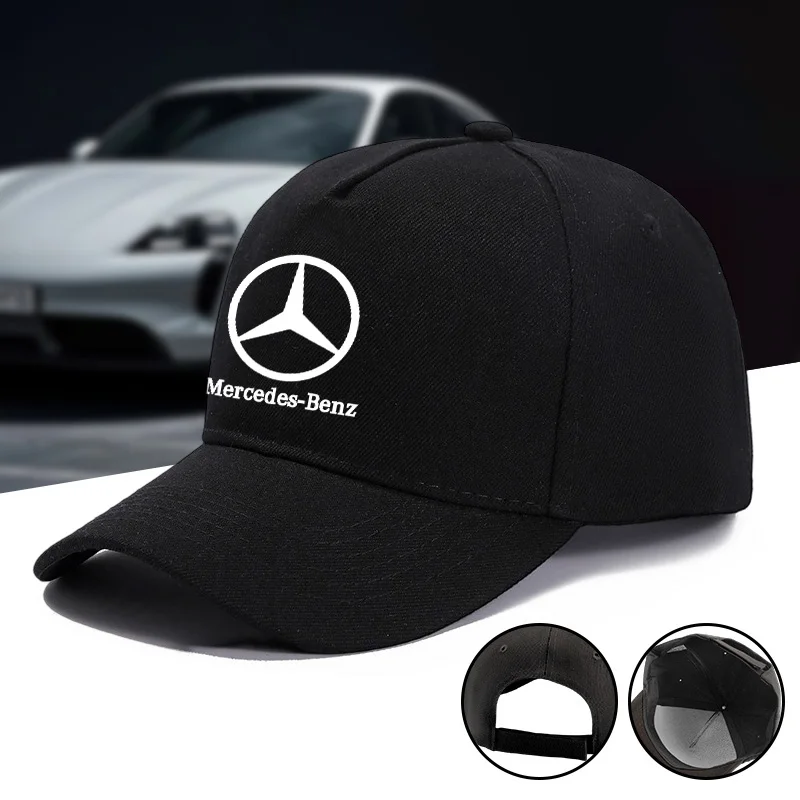 Car Duck Tongue Cap For Mercedes benz 3D Hat Car MOTO GP Racing F1 Baseball Cap Hat Adjustable Casual Trucket Hat hip hop view 2