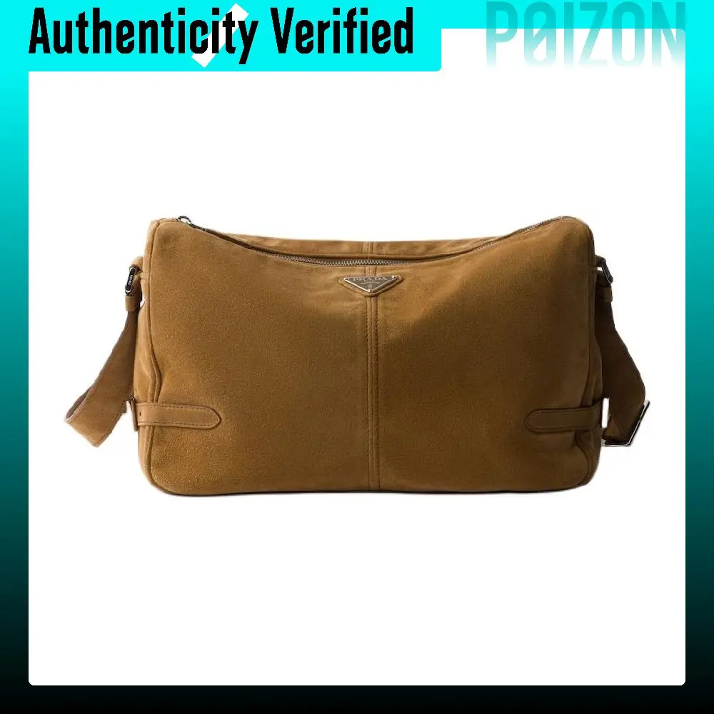 PRADA Suede Shoulder Bag Men's Cinnamon 2VH187_2C4S_F0401